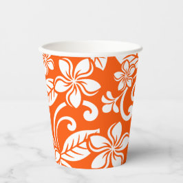 EILAND PLUMERIA (ZEER ORANJE) PAPIEREN BEKERS