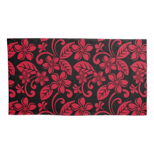 EILAND PLUMERIA (ZWART/ROOD) KUSSENSLOOP (Achterkant-Rechts)