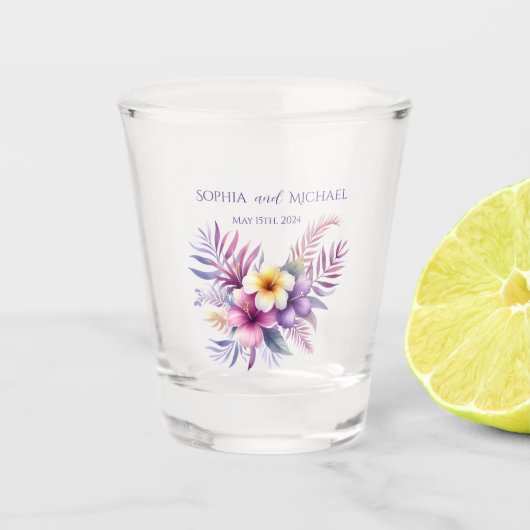 Eiland Romance-Bruiloft-Geld/schot Dans- Shot Glas (Voorkant)