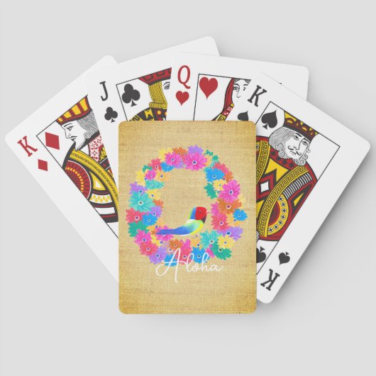 Eiland Rustieke Vogel 'Aloha' Pokerkaarten (Achterkant)