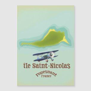 eiland Saint-Nicolas Fouesnant Frankrijk kaart