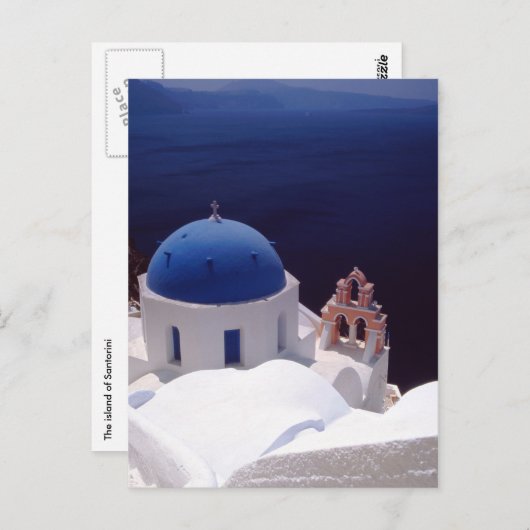 eiland Santorini Briefkaart (Voorkant / Achterkant)