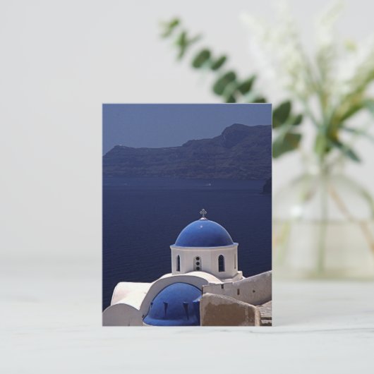 eiland Santorini Briefkaart (Staand voorkant)