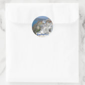 eiland Santorini Griekenland Ronde Sticker (Tas)