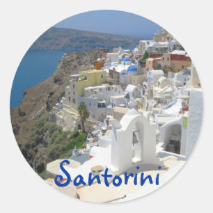 eiland Santorini Griekenland Ronde Sticker