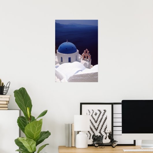 eiland Santorini Poster (Thuiskantoor)