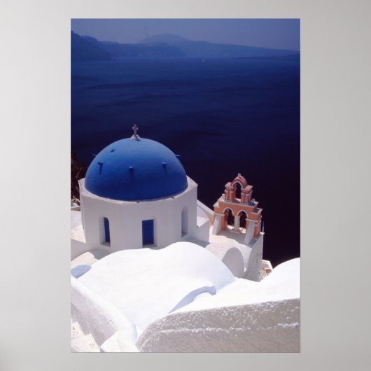 eiland Santorini Poster (Voorkant)