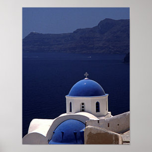 eiland Santorini Poster