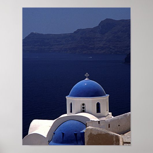 eiland Santorini Poster (Voorkant)