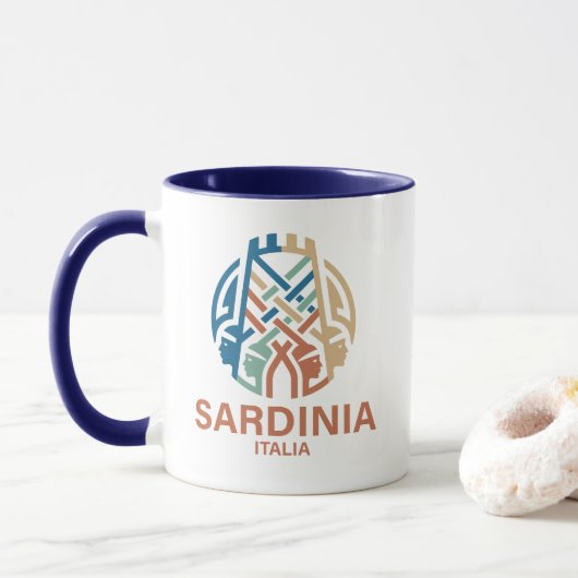 Eiland Sardinië Italië Mok (Met donut)