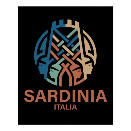 Eiland Sardinië Italië Perfect Poster (Voorkant)
