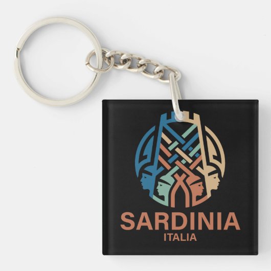 Eiland Sardinië Italië Sleutelhanger (Voorkant)