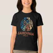 Eiland Sardinië Italië Tri-Blend Shirt (Voorkant)