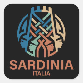 Eiland Sardinië Italië Vierkante Sticker
