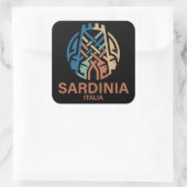 Eiland Sardinië Italië Vierkante Sticker (Tas)