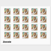 Eiland Sheltie Vierkante Sticker (Vel)