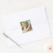 Eiland Sheltie Vierkante Sticker (Envelop)