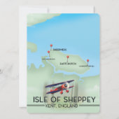 eiland Sheppey Kent Engeland reisposter (Achterkant)