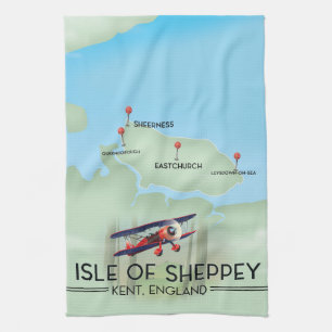 eiland Sheppey Kent Engeland reisposter Theedoek