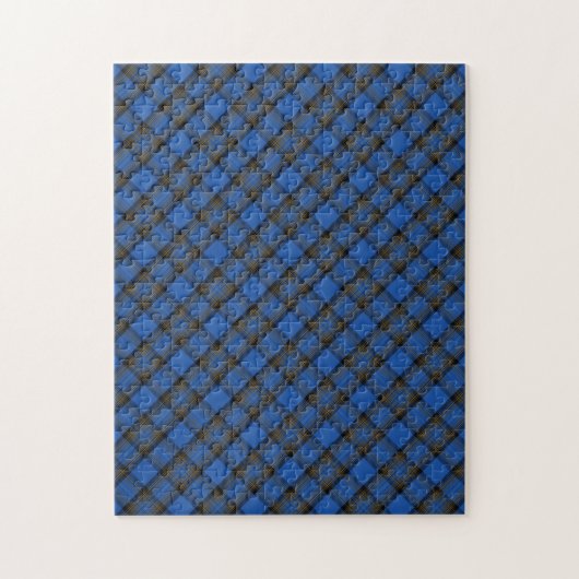 Eiland Skye Blauwe Tartan Plaid Legpuzzel (Verticaal)