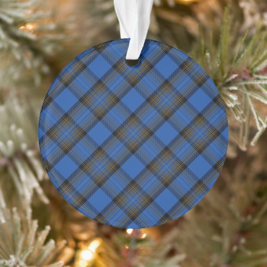 Eiland Skye Blauwe Tartan Plaid Ornament (Boom)