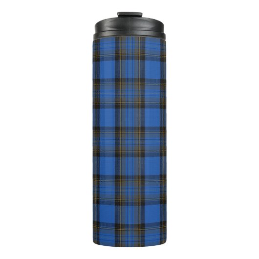 Eiland Skye Blauwe Tartan Plaid Thermosbeker (Voorkant)