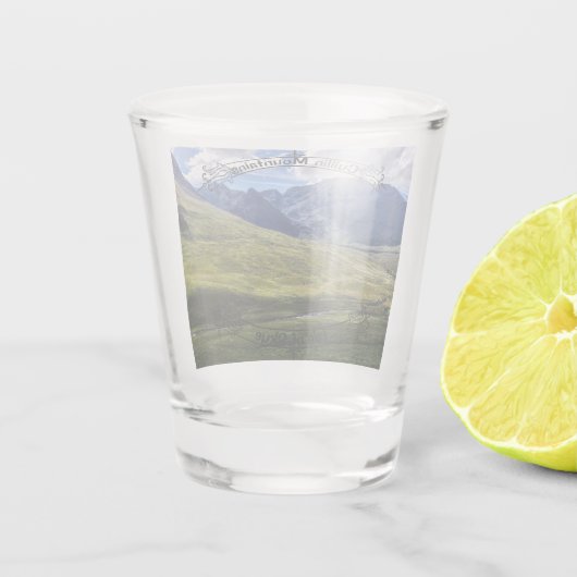 eiland Skye Cuillin Mountains Shot Glas (Achterkant)
