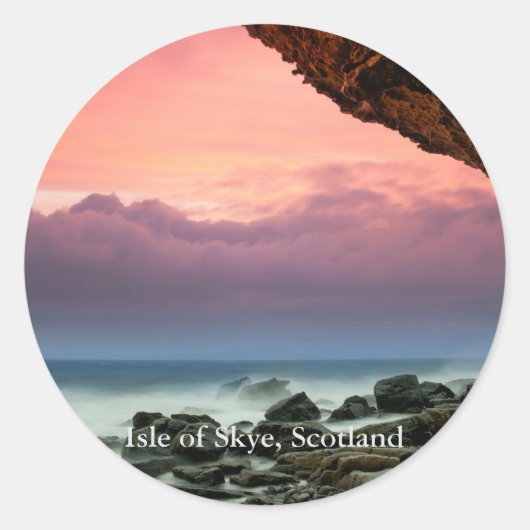 eiland Skye, Schotland gelabeld Ronde Sticker (Voorkant)