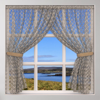 Eiland Skye (Schotland) Nepraam Vensteraanzicht me Poster