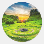 Eiland Skye, Schotland, Ronde Sticker (Voorkant)