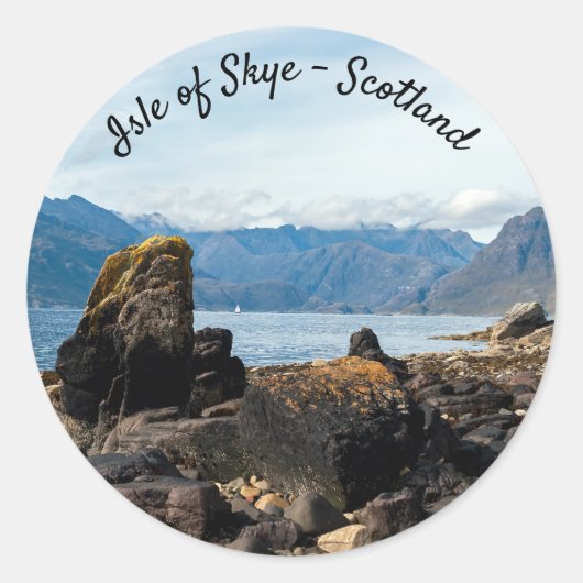 Eiland Skye - Schotland, VK Ronde Sticker (Voorkant)