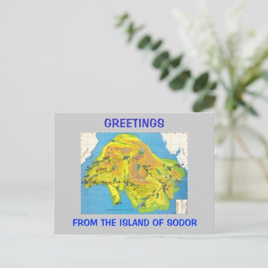 eiland Sodor Briefkaart (Staand voorkant)