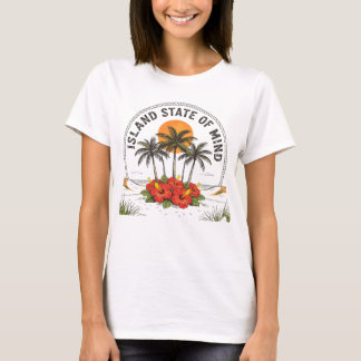 Eiland Staat Van Geest Vintage Tropische Hibiscus T-shirt