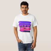 Eiland, strand en palmboom t-shirt (Voorkant volledig)