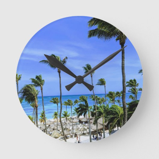 Eiland Tijd Wandklok (Voorkant)