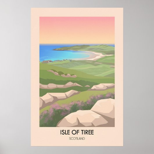 Eiland Tiree Schotland Reisposter Poster (Voorkant)