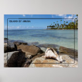 Eiland van Aruba Beach Poster (Voorkant)