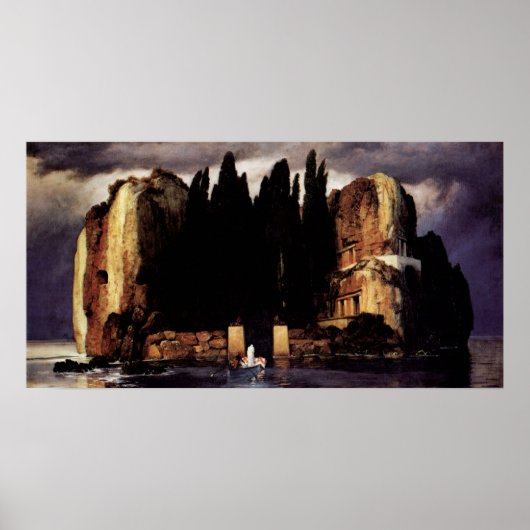 Eiland van de doden door Arnold Bocklin Poster (Voorkant)