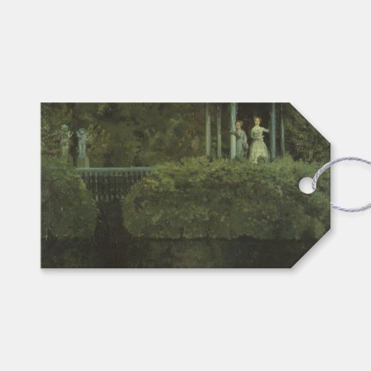 Eiland van de Liefde (door Konstantin Somov) Cadeaulabel (Voorkant (Horizontaal))