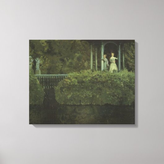Eiland van de Liefde (door Konstantin Somov) Canvas Afdruk (Voorkant)