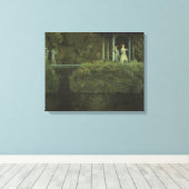 Eiland van de Liefde (door Konstantin Somov) Canvas Afdruk (Insitu (Houten vloer))