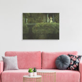 Eiland van de Liefde (door Konstantin Somov) Canvas Afdruk (Insitu (Woonkamer))