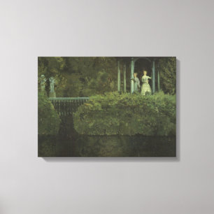 Eiland van de Liefde (door Konstantin Somov) Canvas Afdruk