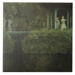 Eiland van de Liefde (door Konstantin Somov) Tegeltje
