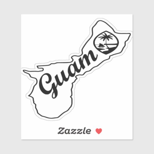 Eiland van Guam Sticker (Vel)