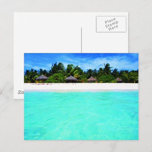 eiland van het zee briefkaart (Voorkant / Achterkant)