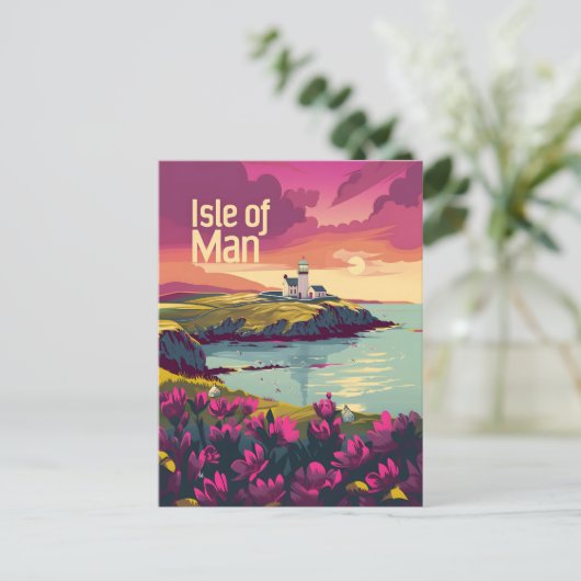 Eiland van Man kunst Briefkaart (Staand voorkant)