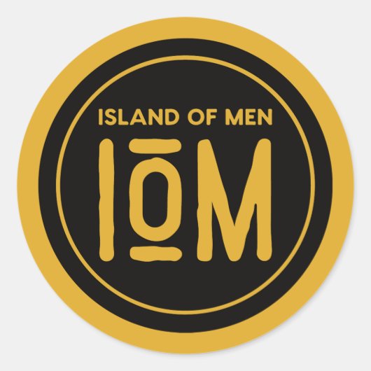 Eiland van Man - Ronde Sticker (Voorkant)