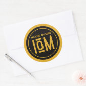 Eiland van Man - Ronde Sticker (Envelop)