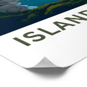 Eiland van Maui Hawaii Reisprint Poster (Hoek)